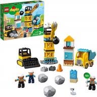 lego duplo construction wrecking ball demolition 10932 toy for preschool kids; building and imaginative play with construction vehicles; best developmental gift for toddlers (56 pieces) logo