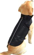 🐶 downtown pet supply - dog rain jacket - washer safe fleece jacket - warm dog jacket for fall/winter with adjustable velcro straps and elastic band - available in small, medium, or large sizes логотип