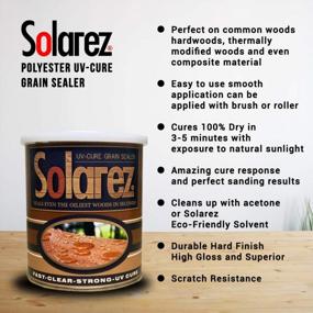 img 2 attached to Eco-Friendly Solarez UV Cure Grain Filler & Sealer - Perfect For Fine Furniture, Guitars, Pool Cues And DIY Woodworking!