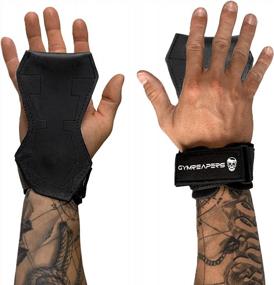 img 1 attached to Weight Lifting Grips (Pair) For Heavy Powerlifting, Deadlifts, Rows, Pull Ups, With Neoprene Padded Wrist Wraps Support And Strong Rubber Gloves Or Straps For Bodybuilding