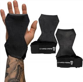 img 4 attached to Weight Lifting Grips (Pair) For Heavy Powerlifting, Deadlifts, Rows, Pull Ups, With Neoprene Padded Wrist Wraps Support And Strong Rubber Gloves Or Straps For Bodybuilding