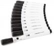 12-pack of u brands black chisel tip dry erase markers with built-in erasers for low odor use logo