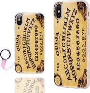 protect your iphone xs max in style with chichic's cute and shockproof tpu case with yellow ouija board design logo