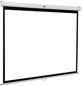 img 2 attached to Qian 100-Inch Manual Pull Down Projection Screen, 1:1 Aspect Ratio, Matte White Surface For HD Projector Display (QPG-69502)