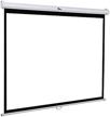 qian 100-inch manual pull down projection screen, 1:1 aspect ratio, matte white surface for hd projector display (qpg-69502) logo