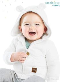 img 1 attached to 👶 Unisex Babies' Sherpa-Lined Hooded Sweater Jacket by Simple Joys Carter's