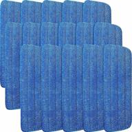 gandeer microfiber spray mop replacement pads heads for wet/dry mop cleaning - reusable mop pads replacement refills compatible with bona floor care system - fits most spray mops (pack of 16) logo