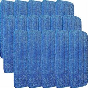 img 4 attached to Gandeer Microfiber Spray Mop Replacement Pads Heads for Wet/Dry Mop Cleaning - Reusable Mop Pads Replacement Refills Compatible with Bona Floor Care System - Fits Most Spray Mops (Pack of 16)