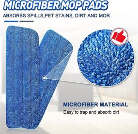 img 2 attached to Gandeer Microfiber Spray Mop Replacement Pads Heads for Wet/Dry Mop Cleaning - Reusable Mop Pads Replacement Refills Compatible with Bona Floor Care System - Fits Most Spray Mops (Pack of 16)