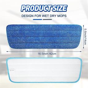 img 3 attached to Gandeer Microfiber Spray Mop Replacement Pads Heads for Wet/Dry Mop Cleaning - Reusable Mop Pads Replacement Refills Compatible with Bona Floor Care System - Fits Most Spray Mops (Pack of 16)