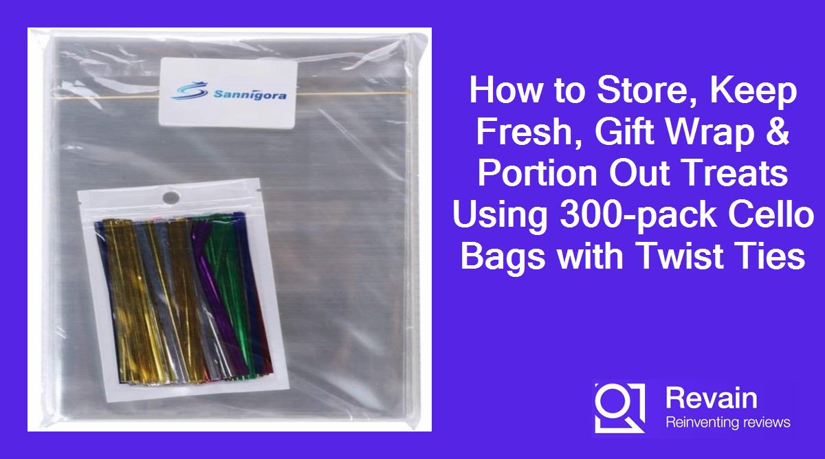 How to Store, Keep Fresh, Gift Wrap & Portion Out Treats Using 300-pack Cello Bags with Twist Ties