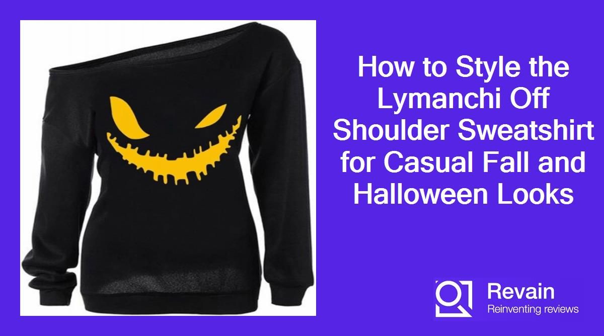 How to Style the Lymanchi Off Shoulder Sweatshirt for Casual Fall and Halloween Looks