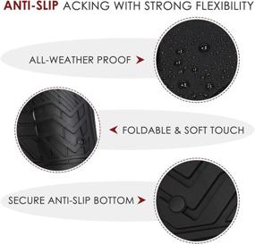 img 1 attached to 🚗 Custom Tesla Model Y Floor Mat Set - BASENOR 2022 2021 2020 3D All-Weather Anti-Slip & Waterproof Floor Liners