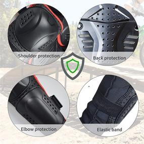 img 3 attached to CHCYCLE Kids Motorcycle Armor Gear Suit for Dirt Biking, 🛡️ Cycling, Skiing, and Motorbike Riding with Knee, Elbow, Chest, and Spine Protection