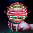 tikduck flying orb ball toys soaring hover pro boomerang spinner hand controlled mini drone globe shape spinning safe for kids adults outdoor indoor (red) logo
