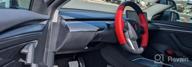img 1 attached to ABS Dash Cover For 2017-2021 Tesla Model 3 Y - SHINEHOME Carbon Fiber Pattern Dashboard Wrap Cap review by Justin Torres