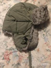 img 6 attached to Unisex Rabbit Fur Trapper Ushanka Russian Hat Nylon Shell Windproof Winter Cap
