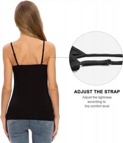 img 1 attached to Women'S Adjustable Spaghetti Strap Tank Top - AMVELOP Camisole