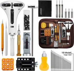 img 4 attached to Professional Watch Repair Kit With Battery Replacement, Link And Back Removal Tools, Spring Bar Tool Set And Carrying Case By Eventronic