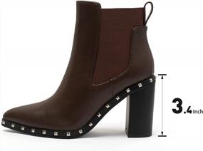 img 1 attached to Women'S Pointed Toe Chelsea Boots With Elastic Gore & Heel - Ankle Boots