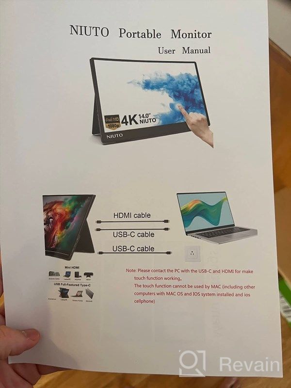 img 1 attached to NIUTO Portable Touchscreen Extender Computer Compatible 14", 60Hz, 便携, 140-4K, HDMI, IPS, 4K, HD review by Gary Aguilar