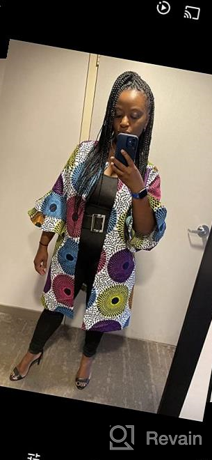 img 1 attached to SHENBOLEN Women African Print Jacket Dashiki Traditional Top Dress review by Terry Keown