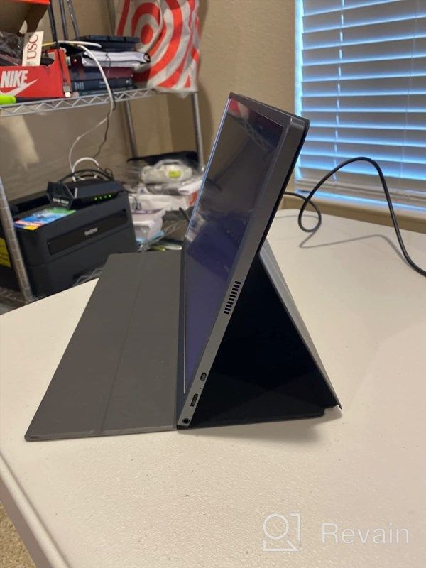 img 1 attached to 🖥️ Upperizon U156UH: Portable 4K Monitor with Frameless Display, Built-In Speakers, Anti-Glare Coating, and Flicker-Free Technology review by Chris Bass