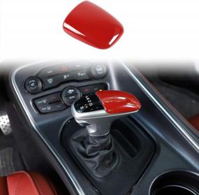 img 4 attached to Red ABS Voodonala Gear Shift Trim Knob For 2015-2022 Dodge Charger And Challenger