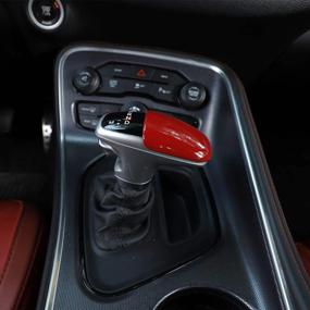img 1 attached to Red ABS Voodonala Gear Shift Trim Knob For 2015-2022 Dodge Charger And Challenger