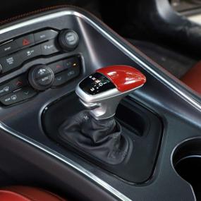 img 2 attached to Red ABS Voodonala Gear Shift Trim Knob For 2015-2022 Dodge Charger And Challenger