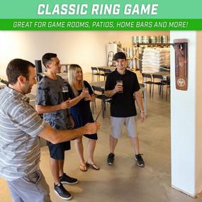 img 3 attached to GoSports Hook 21 Wall Mount Ring Swing Game — играйте в помещении или на улице со складным кронштейном