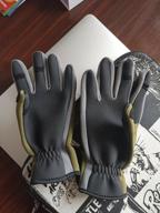 img 2 attached to Windproof Sports Fleece Neoprene Winter Gloves Khaki review by Jnis Brveris ᠌