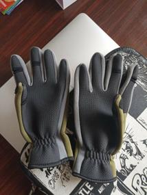 img 8 attached to Windproof Sports Fleece Neoprene Winter Gloves Khaki