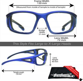 img 3 attached to Wind-Proof Bifocal Sunglasses For Safe Motorcycle Riding With Reader And Padding - Z87 Approved