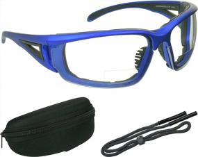 img 4 attached to Wind-Proof Bifocal Sunglasses For Safe Motorcycle Riding With Reader And Padding - Z87 Approved