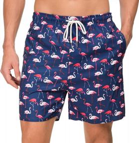 img 4 attached to Janmid Men'S Swim Trunks Quick Dry Beach Shorts With Pockets And Mesh Lining