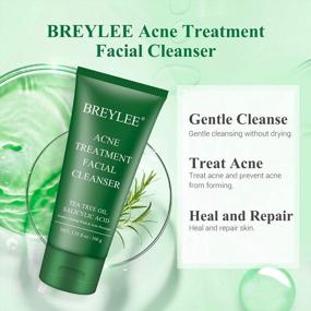img 3 attached to BREYLEE Tea Tree Acne Face Wash With Salicylic Acid - Powerful Treatment For Stubborn Acne, Pimples, And Breakouts, Gentle And Non-Irritating - 3.53FL OZ (100G)