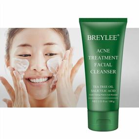 img 1 attached to BREYLEE Tea Tree Acne Face Wash With Salicylic Acid - Powerful Treatment For Stubborn Acne, Pimples, And Breakouts, Gentle And Non-Irritating - 3.53FL OZ (100G)