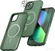 📱 tauri [5 in 1] magnetic case for iphone 13 [military grade drop protection] - green logo