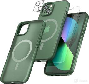 img 4 attached to 📱 TAURI [5 in 1] Magnetic Case for iPhone 13 [Military Grade Drop Protection] - Green