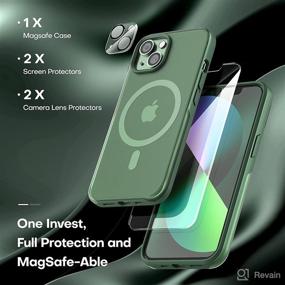 img 2 attached to 📱 TAURI [5 in 1] Magnetic Case for iPhone 13 [Military Grade Drop Protection] - Green