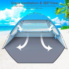 img 1 attached to UPF 50+ UV Protected Gorich Beach Tent Sun Shelter Canopy For 3-7 People, Lightweight And Easy To Set Up Cabana Beach Shade Tent