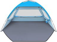 upf 50+ uv protected gorich beach tent sun shelter canopy for 3-7 people, lightweight and easy to set up cabana beach shade tent логотип