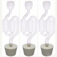 🔒 ultimate 3ct. s-shape airlock set: bubble airlock with #7 stopper - pack of 3 logo