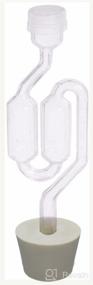 img 1 attached to 🔒 Ultimate 3ct. S-Shape Airlock Set: Bubble Airlock with #7 Stopper - Pack of 3