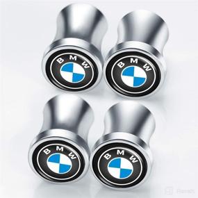img 2 attached to Windowdoor Metal Car Wheel Tire Valve Caps Logo Modeling Accessories Stem Caps Compatible With All Models Car Wheels Air Caps Car Accessories（4PCS）