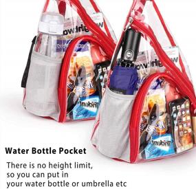 img 2 attached to HULISEN Clear PVC Sling Bag Stadium Approved Backpack - Adjustable Strap