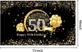 img 3 attached to Make A Statement With Black And Gold: Celebrate Your 50Th Birthday In Style With Our Extra Large Banner And Photo Booth Props