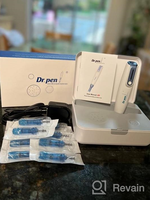 img 1 attached to Electric Microneedling Pen Professional Kit With 20 Replacement Cartridges And Storage Bag For Face And Body Home Use- Boost Collagen Production And Improve Skin Texture With Derma Pen. review by Fock Dean