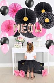 img 3 attached to Meow-Themed Birthday Party Decoration Set - 27 Black And Pink Balloons, Kitten Banner, Cat-Themed Supplies, And Kitty Party Decorations For A Fun-Filled Cat Birthday Party Celebration!